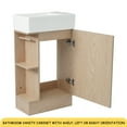 thumbnail image 5 of 18.6" Bathroom Vanity with Sink, Bathroom Vanity Cabinet with Two-tier Shelf, Left or Right Orientation, Natural, 5 of 12