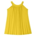 thumbnail image 4 of Jinhomg Spaghetti Strap Dresses for Teen Girls Cute Ruched Midi Cami Dress Flowy Swing Summer Vacation Tank Dresses Casual Daily Wear Yellow 11 Years, 4 of 10