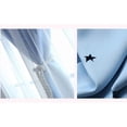 thumbnail image 2 of Cortinas de estrellas huecas de 2 capas, cortina opaca a juego de mezcla de gasa, paneles de cortina con aislamiento térmico autoadhesivo de cinta mágica brillar Hogar, 2 of 5