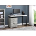 thumbnail image 2 of Desks: Modern 48" Home Office Computer Desk with Reversible Setup, Storage & File Drawers, Grey Laminate/Black Metal | Grey | Particle Board, 2 of 6