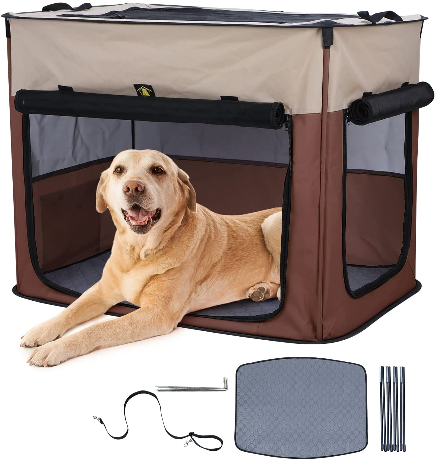Collapsible Dog Crate Portable Dog Travel Crate, Foldable Dog Kennels