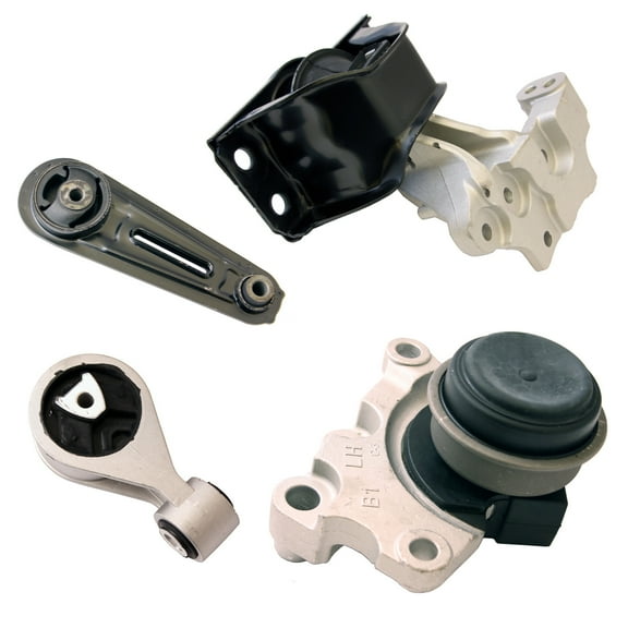 StanceMagic - 4pcs Motor Mounts Set Compatible with 2008-2015 Nissan Rogue (FWD / Front Wheel Drive) with CVT Transmission - Engine Mount Kit