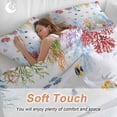 thumbnail image 4 of 3 Piece Blue Coastal Duvet Cover Set California King, Microfiber Comforter/Quilt Cover with Corner Ties and 2 Pillowcases, Summer Beach Nautical Coral Fish All Season Soft Bedding with Zipper Closure, 4 of 8