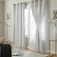 thumbnail image 2 of TOWN & COUNTRY LUXE Talia Double Layer Indoor Curtains, Sheer and Room Darkening Blackout, Grommet Top, Energy Efficient, 2-Pack Set, 52"x108", Cloud Grey, 2 of 11