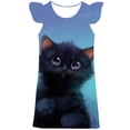 thumbnail image 2 of Vestido bonito para niñas y gatos, nuevos vestidos de verano para niñas, faldas de princesa elegantes, ropa informal de cumpleaños para bebés y niños, vestidos de 1 a 10 años, disfraces 4T Gao Jinjia LED, 2 of 2