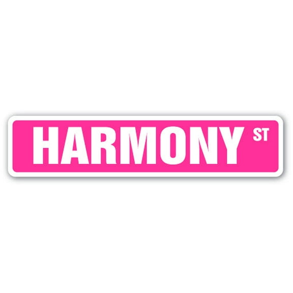 HARMONY Street Sign Childrens Name Room Sign | Indoor/Outdoor |  18" Wide