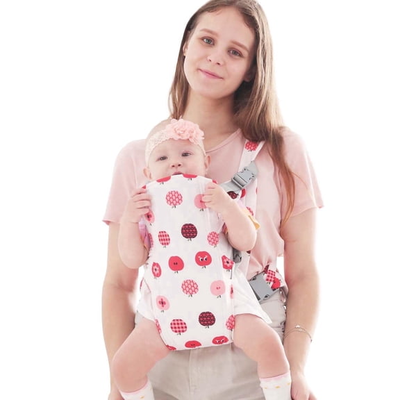 Babyltrl 4 in 1 Baby Carrier,Ergonomic Infant Carrier Backpack,Breathable Front Back Carrying Wrap Seat for Newborn Toddlers up to 33 lbs,Colorful
