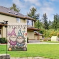 thumbnail image 2 of Happy Easter Day Yard Flags Burlap Outdoor Flag Gnome Eggs Colorful Flowers Welcome Flag Vertical Double Sided Yard Flags for Home, Holiday Gift 12.5''×18''in., 2 of 4