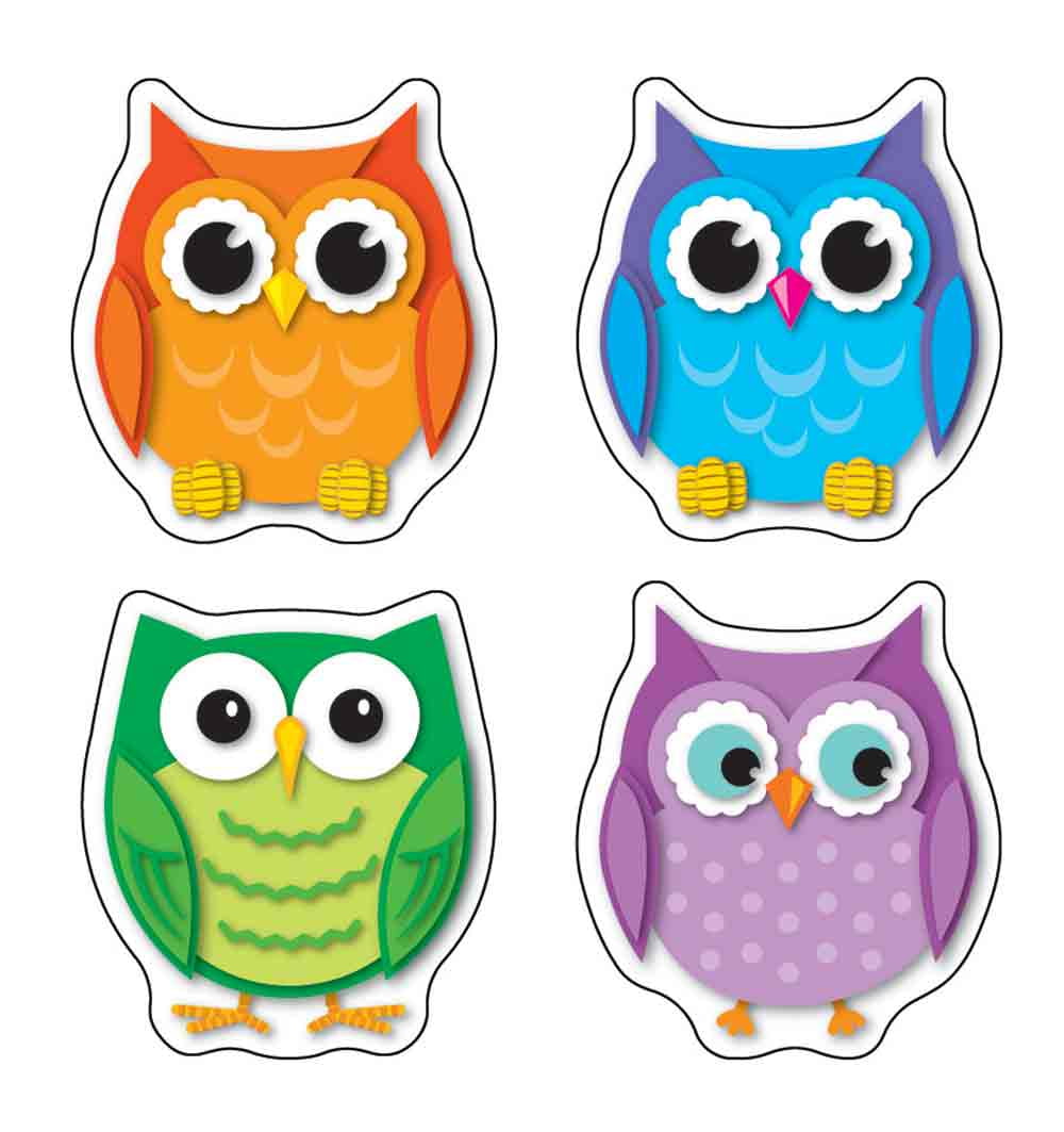 colorful owls shape stickers walmart com