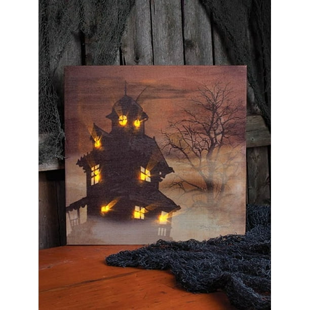 Haunted House Light Up Canvas