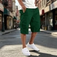 thumbnail image 2 of WERYOUNG Cargo Shorts For Men Solid Color Elastic Waist Casual Summer Athletic Shorts With Pockets For Outdoor Sports Versatile Bottoms XXXXL, 2 of 7