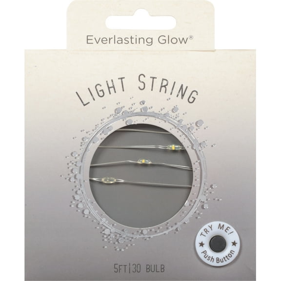 Gerson Set of 3 5 ft Battery Operated Warm White Micro Light String on Silver Wire