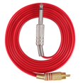 thumbnail image 1 of Línea de gancho de silicona para kit de conversión de máquina de tatuaje con inserción de interfaz RCA recta (rojo), 1 of 13
