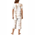 thumbnail image 4 of Rbaofujie Shorts de Pyjama pour Femmes, Ensemble de Pyjama à Manches Courtes et Col Rond Imprimé avec Poches, 4 of 7