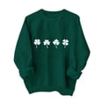 thumbnail image 1 of Wo-Fusoul Chandail à Capuchon pour Garçons et Filles, Imprimé pour la Saint-Patrick, Manches Longues, Col Rond, Vert, 100 % Coton, Graphique à la Mode, 1 of 3