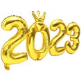 thumbnail image 1 of 5 Ensembles Ballons en Aluminium Ballons Décoratifs du Nouvel An 2023 Ballons Chiffre Couronne, 1 of 8