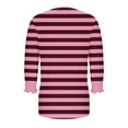 thumbnail image 6 of Womens Henley Shirts, 3/4 Sleeve Shirts for Women Summer Fashion Loose Fit Striped Printed Button Up Crewneck T-Shirts S-2XL, 6 of 6