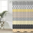 thumbnail image 4 of Shower Curtain Boho Colorful Ethnic Art Stripe Waterproof Shower Curtain Set with Hooks for Bathroom Showers,Stalls and Bathtubs,54x78In Geometric Abstract Floral Pattern, 4 of 8