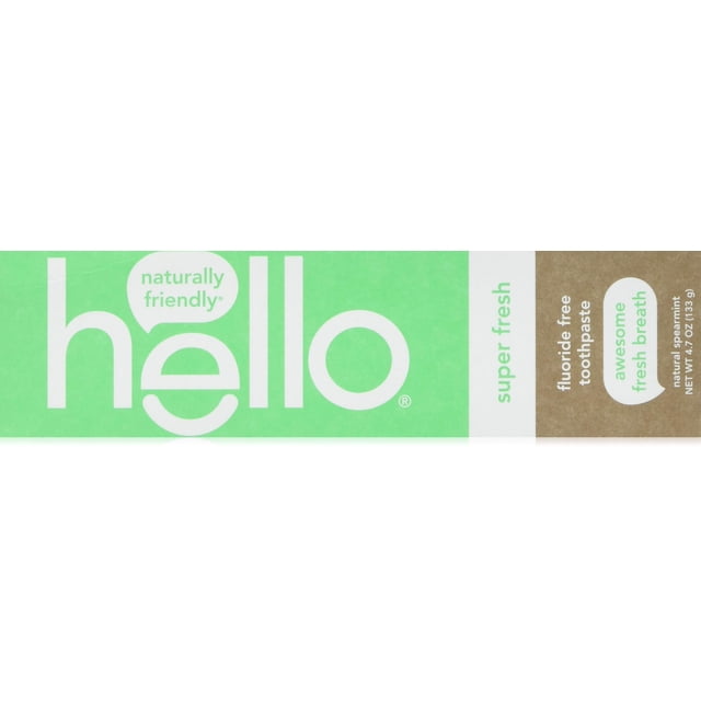 Pasta dental hello Super Fresh sin flúor 140 ml