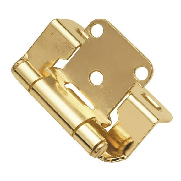 Hickory Hardware P2710F-3 Polished Brass Semi-Concealed Hinge 2-Pack