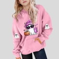 thumbnail image 2 of Makaor Hoodies for Girls Boys Halloween Pullover Sweatshirts Ghost Long Sleeve Coats Fleece Clothes Pockets, 2 of 4