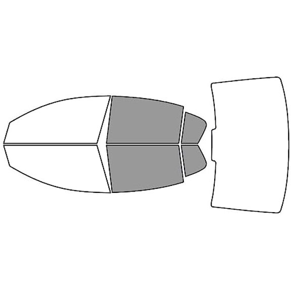 Rvinyl Window Tint Kit Compatible with Volkswagen Passat 2006-2010 (Sedan) - Back Precut Kit - 50%