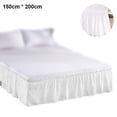 thumbnail image 1 of Falda de cama WhiteWrap-Around Dust Ruffles, 150*200cm Drop Easy-Install Bedskirt Arrugas/resistencia a la decoloración, lavable a máquina Xemadio 221963-3, 1 of 9