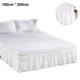 thumbnail image 1 of Falda de Cama Levamdar Blanca con Volantes 150*200cm Resistente a Arrugas y Lavable a Máquina 221963-3, 1 of 8