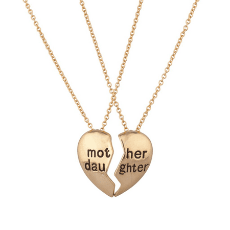 Lux Accessories Mother Daughter Mom BFF Best Friends Parent Mommy Girl Necklace (2