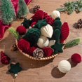thumbnail image 4 of Conjunto de 30 Esferas Navideñas de Terciopelo para Fiesta Ouddy, 4 of 7