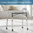 thumbnail image 2 of McKesson Aluminum Junior Folding Walker, Adjustable Height, 25" to 32", 1 Ct, 2 of 7