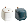 thumbnail image 4 of Bote de basura con tapa 2 uds, pequeño de acero inoxidable, bote de basura para encimera para escritorio, oficina, cafetería, cubo de basura con tapa abatible, 4 of 4