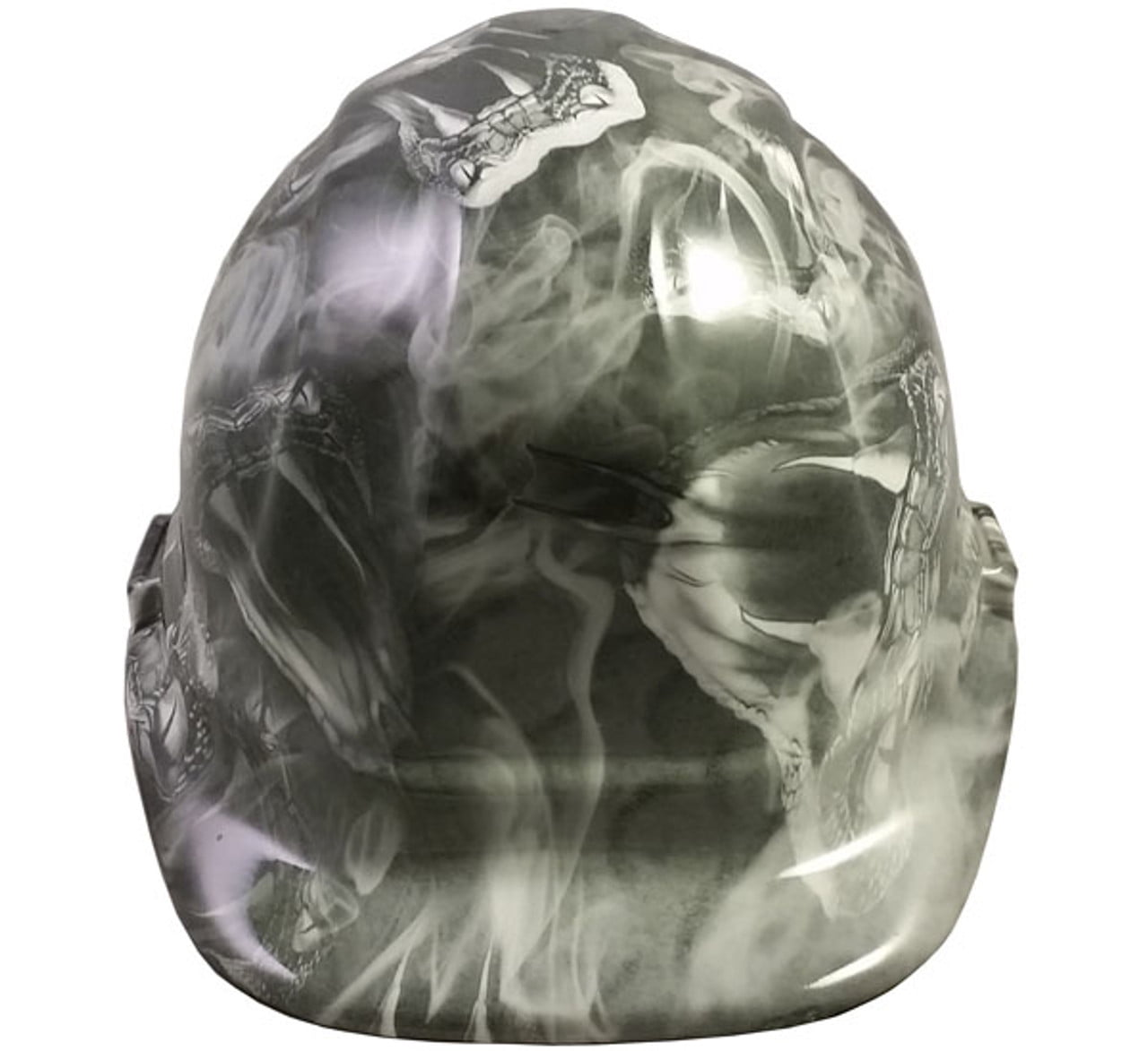 Venom Snake White Hydro Dipped Hard Hats Cap Style with 4 Pt Suspension