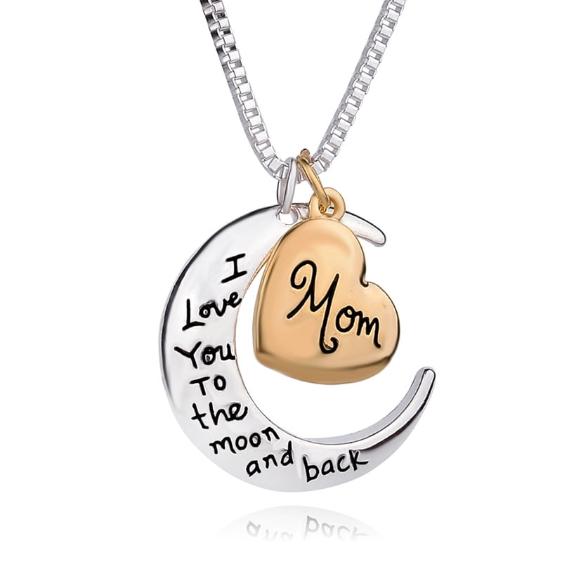 Mothers Day S925 Sterling Silver Mom Necklace Birthday Mothers Day Jewelry Gifts for Mom Wife from Daughter Husband 