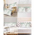 thumbnail image 6 of Hokiten Pillow Cases Queen Size Set of 2, Couch Pillow Covers, Eucalyptus Leaves Satin Pillowcases with Zipper for Hair/Skin, Pillow Protector Cover, Sage Green Botanical Spring Summer 20x30 Inches, 6 of 6