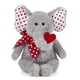 thumbnail image 2 of Bearington Hugh Loves You Peluche Elefante de Peluche con Corazón, 13 pulgadas Bearington Collection Bearington Collection, 2 of 2
