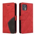 thumbnail image 4 of Compatible Motorola Edge 20 Lite Case, Leather Wallet Case Stand View Magnetic Clasp Book Flip Folio Phone Cover - Red, 4 of 5