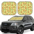 thumbnail image 2 of Picia Floral Strawberr 2 Piece Car Windshield Sun Shade Foldable | Foldable Sun Shield for Front Window Blocks UV Rays and Keeps Your Vehicle Cool-Large, 2 of 7