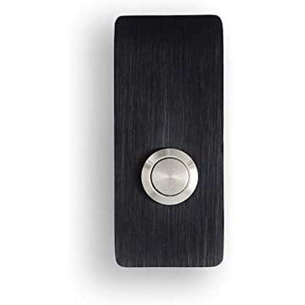 MSH Modern Stainless Hardware Model R7 Black Anodized Aluminum Doorbell Button 1.37” x 3.14” x 5