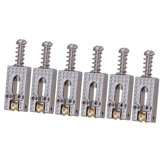 6 piezas de puentes de repuesto para guitarra eléctrica duraderos de 10,5" Plata