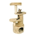 thumbnail image 2 of TRIXIE Oviedo Plush & Sisal 3-Level 41" Cat Tree with Scratching Posts, Condo & Tunnel, Beige, 2 of 8