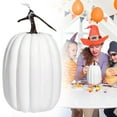 thumbnail image 2 of Diy Paintable Plastic Pumpkin Decor, Blank Craft Pumpkin with Thick Curved Stem for Halloween & Christmas Table Centerpiece, teen office Project, Lightweight Reusable , Simulated Pumpkin Model, 2 of 5