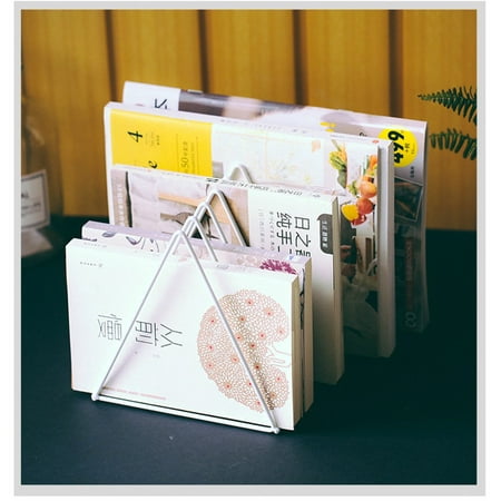 Steel magazine rack in the shape of a triangle White | Walmart Canada
