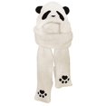 thumbnail image 1 of Conjunto de guantes y bufanda con gorro de Panda de invierno para mujer, sudadera con capucha siamesa cálida para mujer, 1 of 4