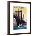 thumbnail image 1 of New York City, New York  Brooklyn Bridge, Framed Art Print Wall Art by Lantern Press Sold by Art.Com, 1 of 6