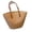 Brown, variant on Straw Beach Bag Tote with Leather Handles and Fully Lined Interior, Two Sizes Woven Beach Bags for Women for Beach Vacation Pool and Cruise Getaways