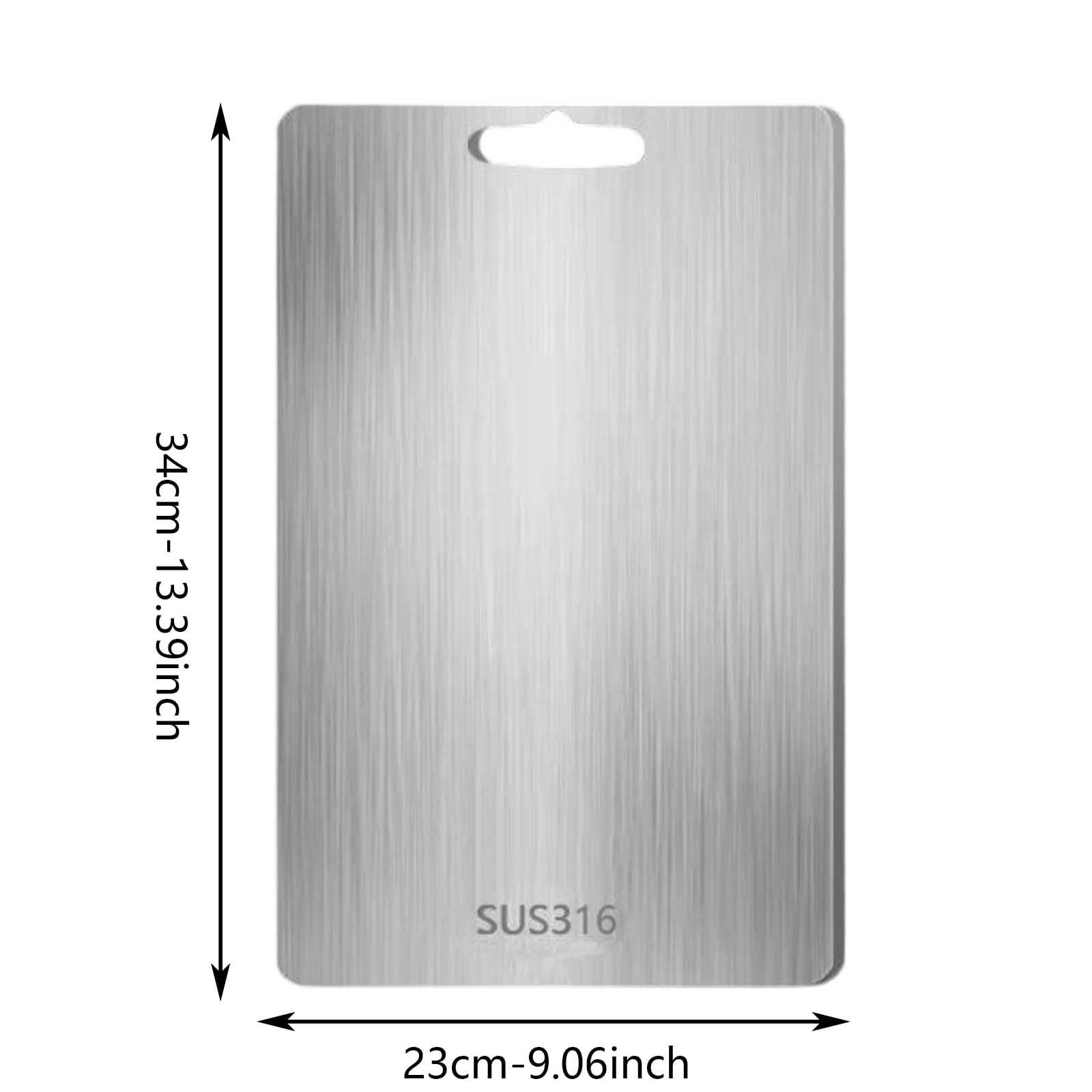 304 Stainless Steel Cutting Board, Double Sided Chopping Board Thick Cutting Mat Home Kitchen Cutting Mat for Food Prep 18x12Inch