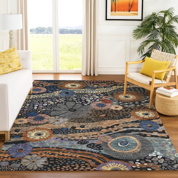 Addison Rugs Chantille Indoor/Outdoor Transitional Kids Black Machine Washable Rectangle Rug, 10' x 14'