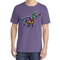 thumbnail image 2 of Wild Bobby,Colorful Dachshund Is My Spirit Dog Lover Garment-Dyed Washed Look Short Sleeve Tees, Purple, X-Large, 2 of 3