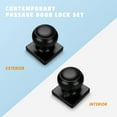 thumbnail image 3 of KNOBWELL Matte Black Passage Door Knob for Closet Hallway, Interior Door Knobs with Square Rosette, Contemporary Non-Locking Indoor Door Knob, 1 Pack, 3 of 5